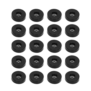 Adam Hall Hardware 4906 S M20AH - Set 20 x Gummifuß 38mm x 10mm im Beutel, Schwarz, rutschhemmend