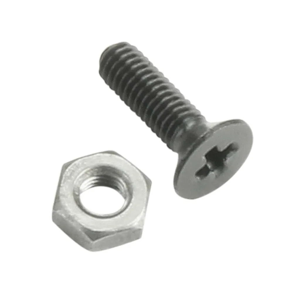 Adam Hall 19" Parts 5420 BLK M100 AH - 100er Set Kreuzschlitzschraube M3 x 10 schwarz mit Mutter für XLR Buchsen im Beutel