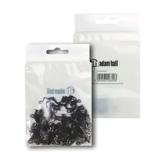 Adam Hall 19" Parts 5420 BLK M100 AH - 100er Set Kreuzschlitzschraube M3 x 10 schwarz mit Mutter für XLR Buchsen im Beutel