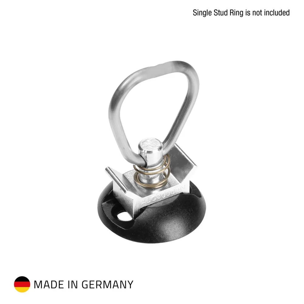 Adam Hall Hardware 5725 B - Ösenbefestigungsscheibe. Alu-Zurrpunkt, Schwarz
