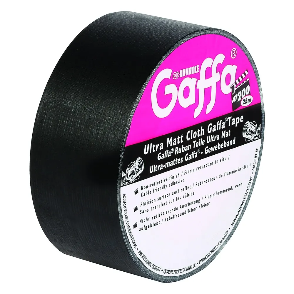 Advance Tapes 5805 BLK - Gaffa Klebeband matt schwarz 50mm x 50m