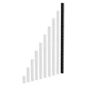 Adam Hall 19" Parts 61535 B 20 - HD Rackschiene schwarz 20 HE