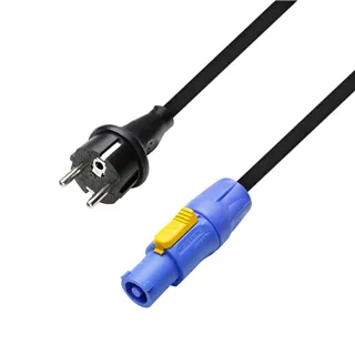 Adam Hall Cables 5 STAR PCON 0150 - Netzkabel | Neutrik powerCON® x CEE 7/7 mit Titanex® Leitung | 1,5 m
