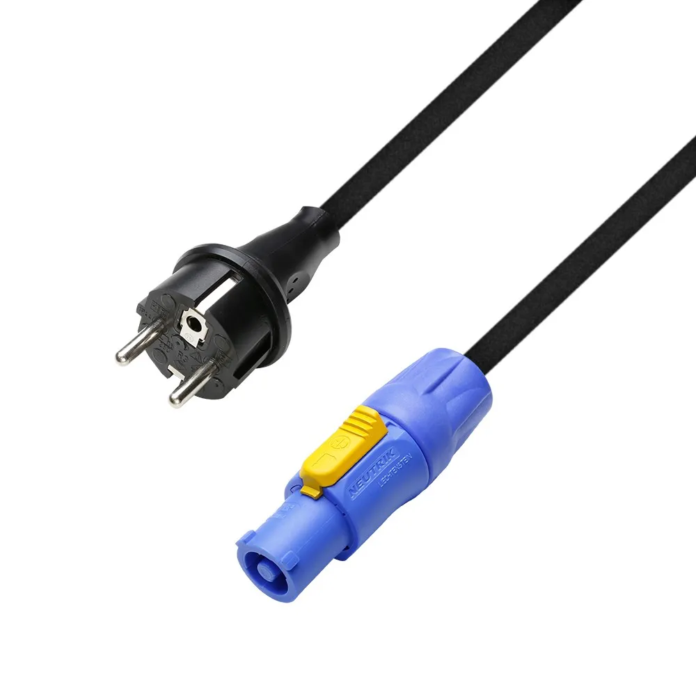 Adam Hall Cables 5 STAR PCON 0150 - Netzkabel | Neutrik powerCON® x CEE 7/7 mit Titanex® Leitung | 1,5 m