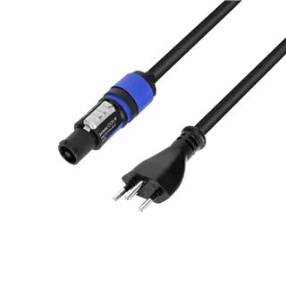 Adam Hall Cables 5 STAR PCON 0150 CH - Netzkabel | Neutrik powerCON® x SEV M12 | 1,5 m