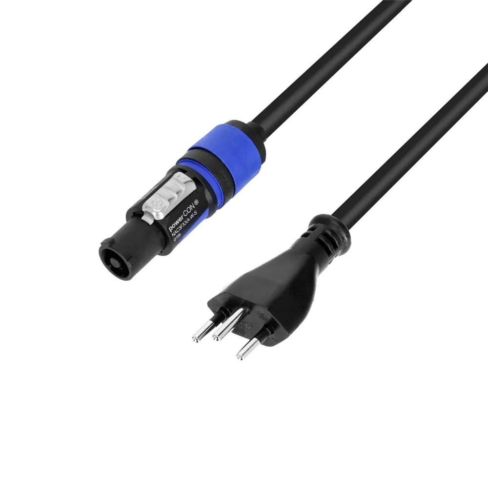 Adam Hall Cables 5 STAR PCON 0150 CH - Netzkabel | Neutrik powerCON® x SEV M12 | 1,5 m