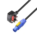 Adam Hall Cables 5 STAR PCON 0150 GB - Netzkabel | Neutrik powerCON® x BS1363/A | 1,5 m