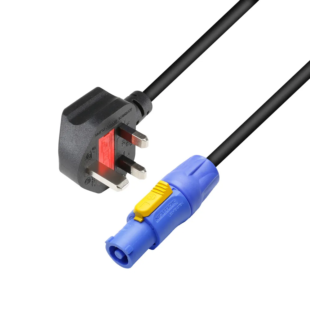 Adam Hall Cables 8101 PCON 0300 GB - Netzkabel Neutrik powerCON® auf GB Stecker| 3 m