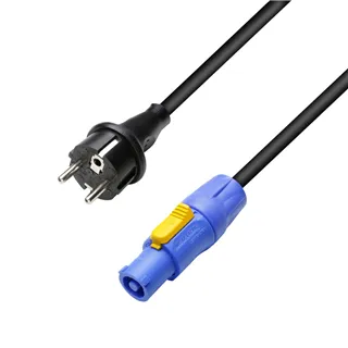 Adam Hall Cables 5 STAR PCON 0500 - Netzkabel | Neutrik powerCON® x CEE 7/7 mit Titanex® Leitung | 5 m