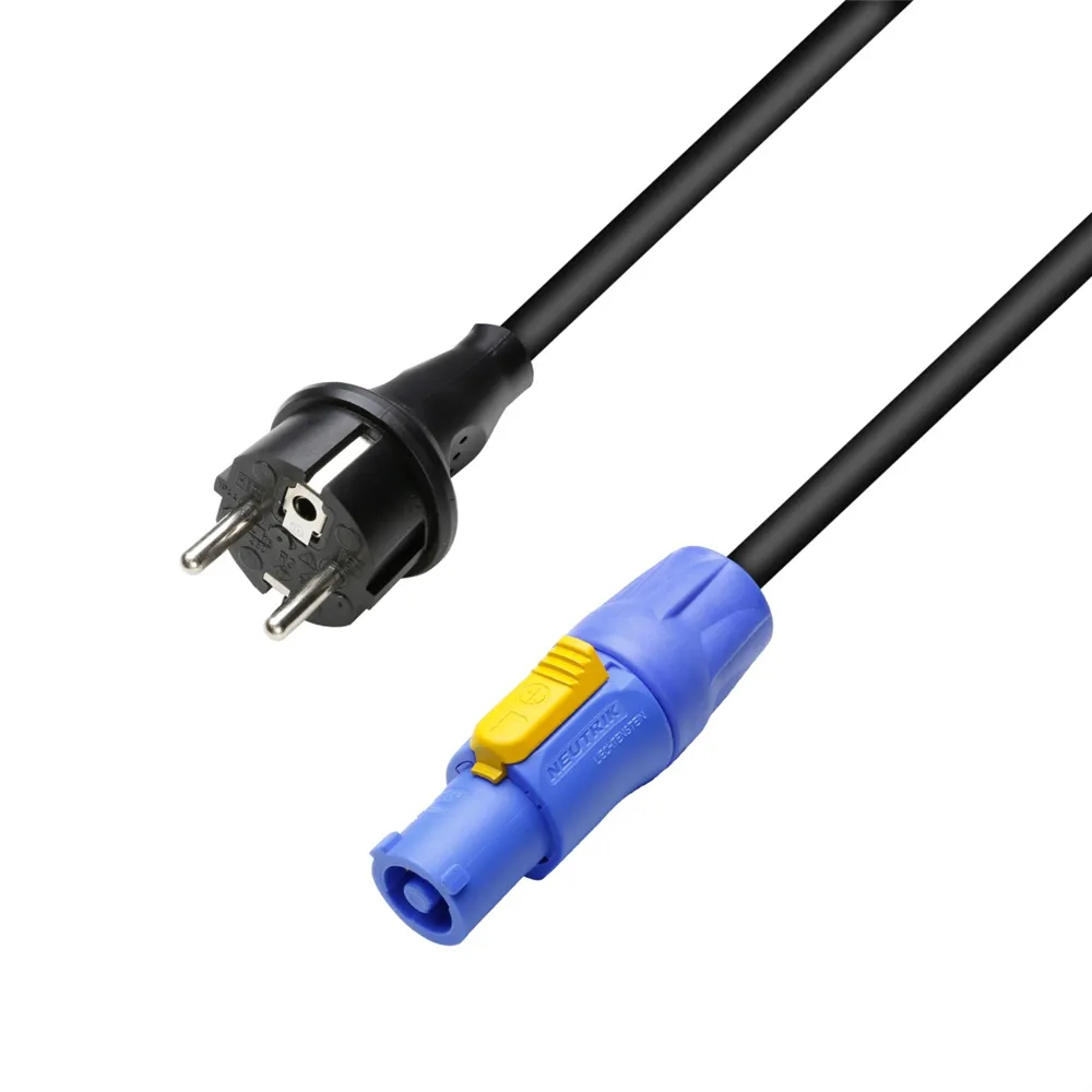 Adam Hall Cables 5 STAR PCON 0500 - Netzkabel | Neutrik powerCON® x CEE 7/7 mit Titanex® Leitung | 5 m