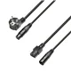 Adam Hall Cables 3 STAR H C13 A 1000 - Hybridkabel | Netz & Audio | Kaltgeräteleitung & XLR | 10 m