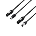 Adam Hall Cables 5 STAR H TCON 5D 0150 IP65 - Hybridkabel | Netz &  DMX | Neutrik® XLR 5-Pol IP65 x TRUE1® | 1,5 m