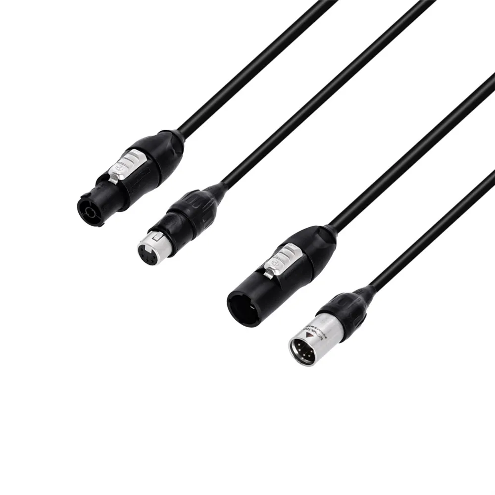 Adam Hall Cables 5 STAR H TCON 5D 0150 IP65 - Hybridkabel | Netz &  DMX | Neutrik® XLR 5-Pol IP65 x TRUE1® | 1,5 m