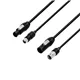 Adam Hall Cables 5 STAR H TCON 5D 0300 IP65 - Hybridkabel | Netz & DMX | Neutrik® XLR 5-Pol IP65 x TRUE1® | 3 m