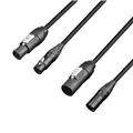 Adam Hall Cables 5 STAR H TCON 5D 0500 - Hybridkabel | Netz & DMX | Neutrik® XLR 5-Pol x TRUE1® | 5 m
