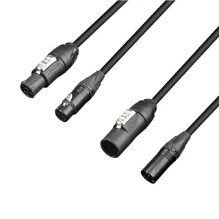 Adam Hall Cables 5 STAR H TCON 5D 1000 - Hybridkabel | Netz & DMX | Neutrik® XLR 5-Pol x TRUE1® | 10 m