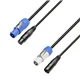 Adam Hall Cables 3 STAR H PCON D 0300 - Hybridkabel | Netz & DMX | XLR 3-Pol x Adam Hall® K4CPFIN & OUT | 3 m