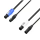 Adam Hall Cables 5 STAR H PCON 5D 0150 - Hybridkabel | Netz & DMX | Neutrik® 5-Pol XLR x powerCON® | 1,5 m