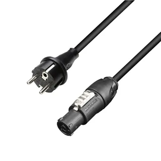 Adam Hall Cables 5 STAR TCON 0150 - Netzkabel | Neutrik TRUE1® x CEE 7/7 mit Titanex® Leitung | 1,5 m