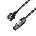 Adam Hall Cables 5 STAR TCON 0150 - Netzkabel | Neutrik TRUE1® x CEE 7/7 mit Titanex® Leitung | 1,5 m