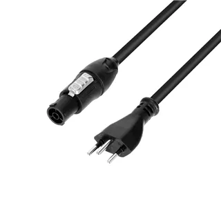 Adam Hall Cables 5 STAR TCON 0150 CH - Netzkabel | Neutrik TRUE1® x SEV M12 | 1,5 m