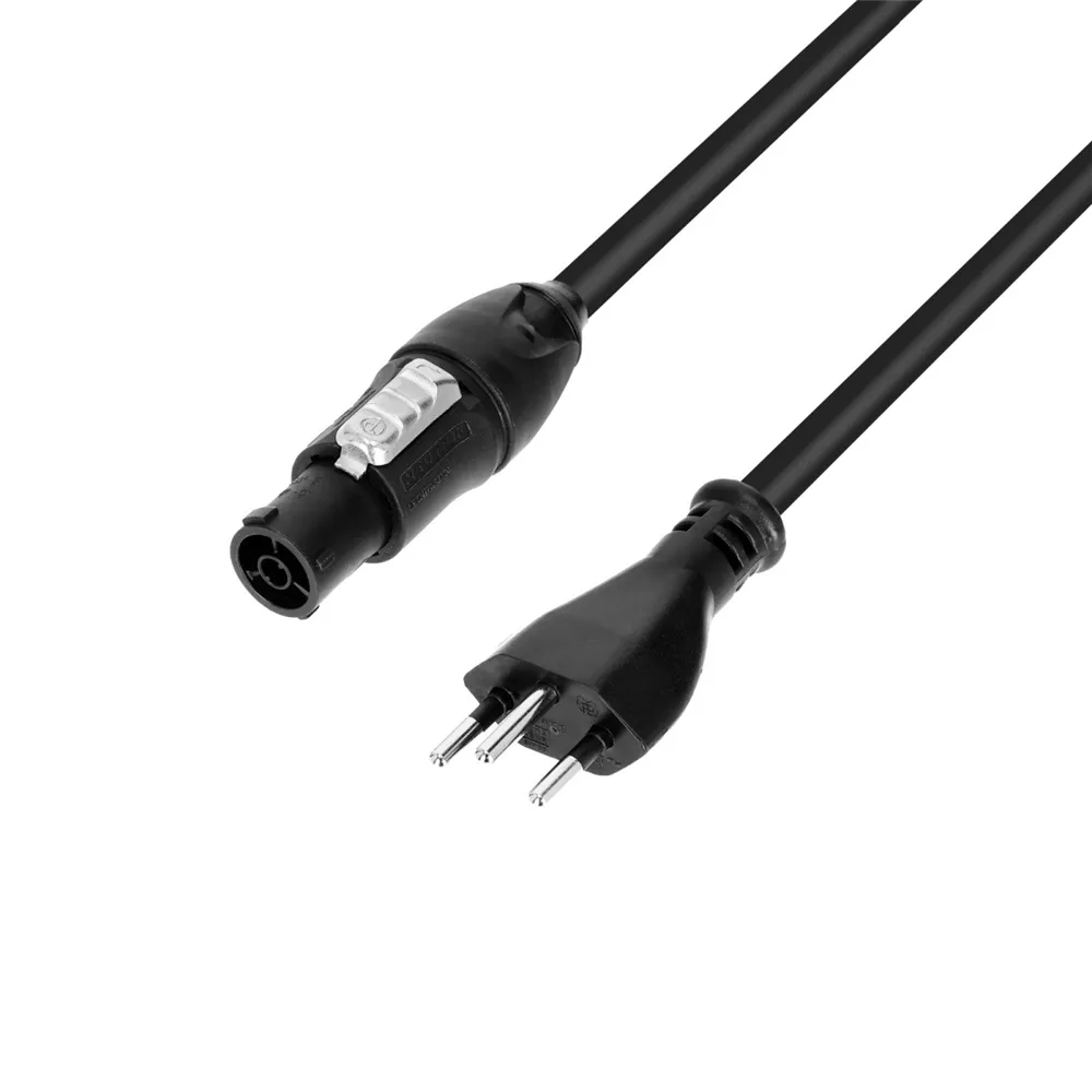 Adam Hall Cables 5 STAR TCON 0150 CH - Netzkabel | Neutrik TRUE1® x SEV M12 | 1,5 m