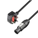 Adam Hall Cables 5 STAR TCON 0150 GB - Netzkabel | Neutrik TRUE1® x BS1363/A mit Titanex® Leitung | 1,5 m