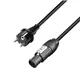 Adam Hall Cables 5 STAR TCON 1000 - Netzkabel | Neutrik TRUE1® x CEE 7/7 mit Titanex® Leitung | 10 m