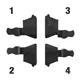Defender 3 2D Adapter Set - Defender 3 Modulsystem - Adapter Set zur Verbindung Mittelteil/Rampe mit Defender