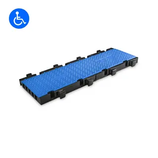Defender MIDI 5 2D BLU - Midi 5 2D Modulsystem für Rollstuhlrampe und rollstuhlgerechten Übergang - Mittelteil blauer Deckel