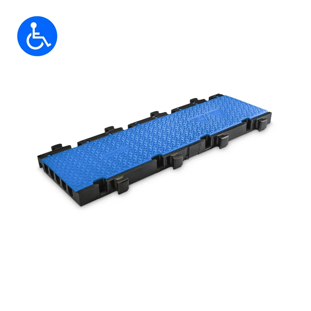 Defender MIDI 5 2D BLU - Midi 5 2D Modulsystem für Rollstuhlrampe und rollstuhlgerechten Übergang - Mittelteil blauer Deckel