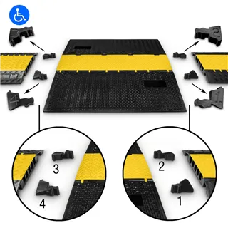 Defender MIDI 5 2D Adapterset - Midi 5 Modulsystem - Adapterset zur Verbindung Mittelteil/Rampe mit  Midi Kabelbrücke