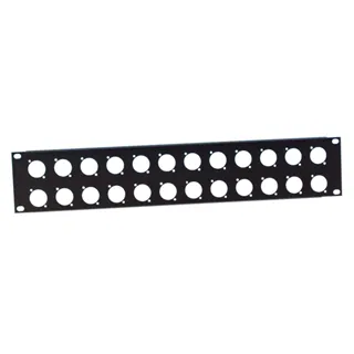 Adam Hall 19" Parts 872214 - 19" U-Rackblende 2 HE für 24 XLR Buchsen