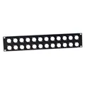 Adam Hall 19" Parts 872214 - 19" U-Rackblende 2 HE für 24 XLR Buchsen