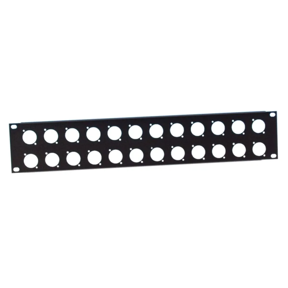 Adam Hall 19" Parts 872214 - 19" U-Rackblende 2 HE für 24 XLR Buchsen
