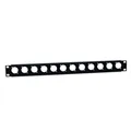 Adam Hall 19" Parts 872215 - 19" U-Rackblende 1 HE mit Zugentlastung für 12 Buchsen