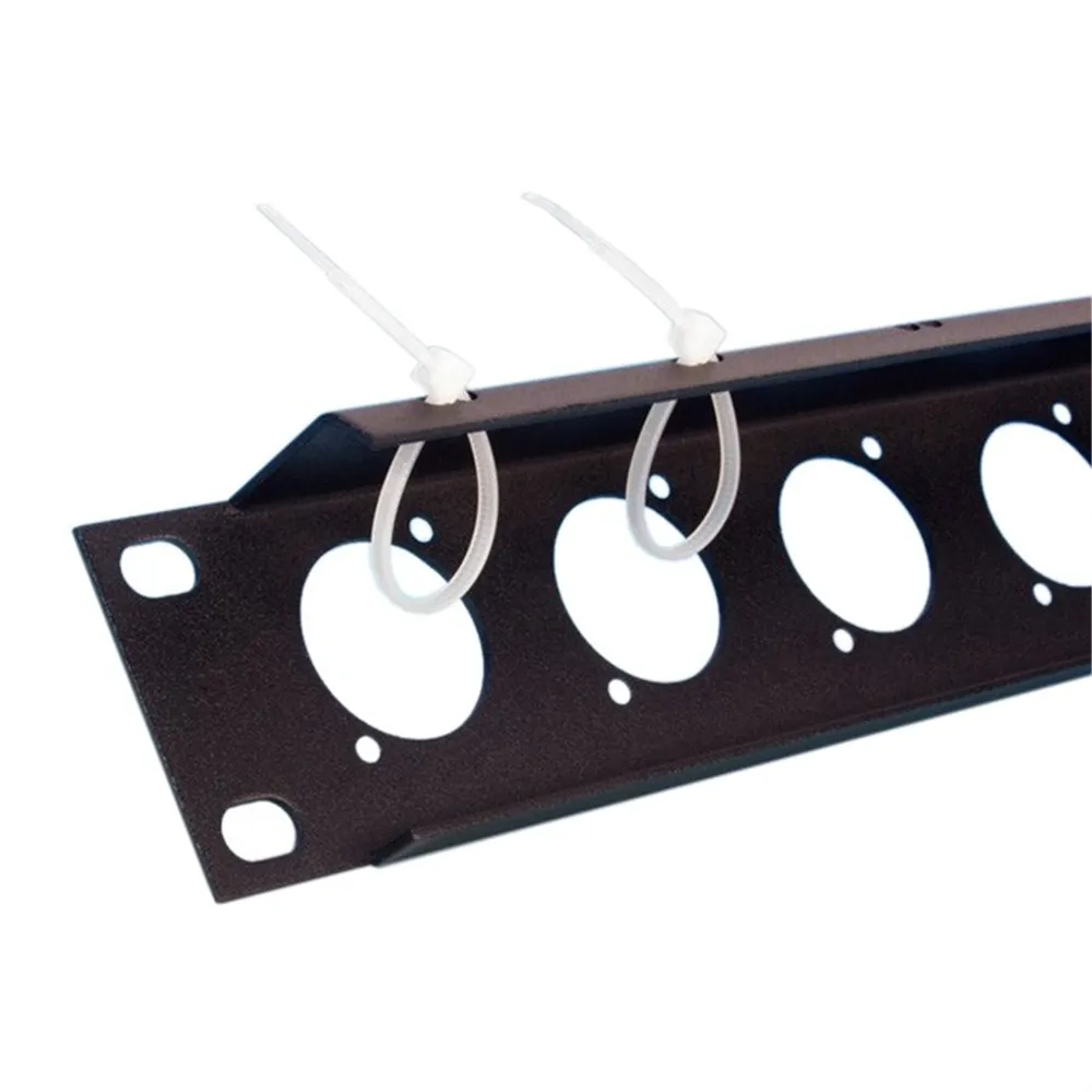 Adam Hall 19" Parts 872215 - 19" U-Rackblende 1 HE mit Zugentlastung für 12 Buchsen