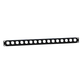 Adam Hall 19" Parts 872225 - 19" U-Rackblende 1 HE mit Zugentlastung für 16 Buchsen