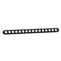 Adam Hall 19" Parts 872225 - 19" U-Rackblende 1 HE mit Zugentlastung für 16 Buchsen