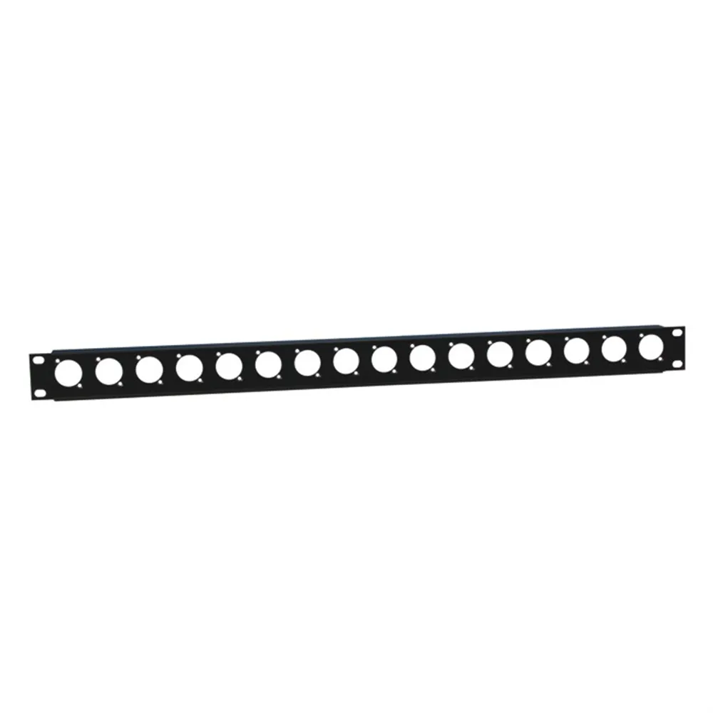 Adam Hall 19" Parts 872225 - 19" U-Rackblende 1 HE mit Zugentlastung für 16 Buchsen