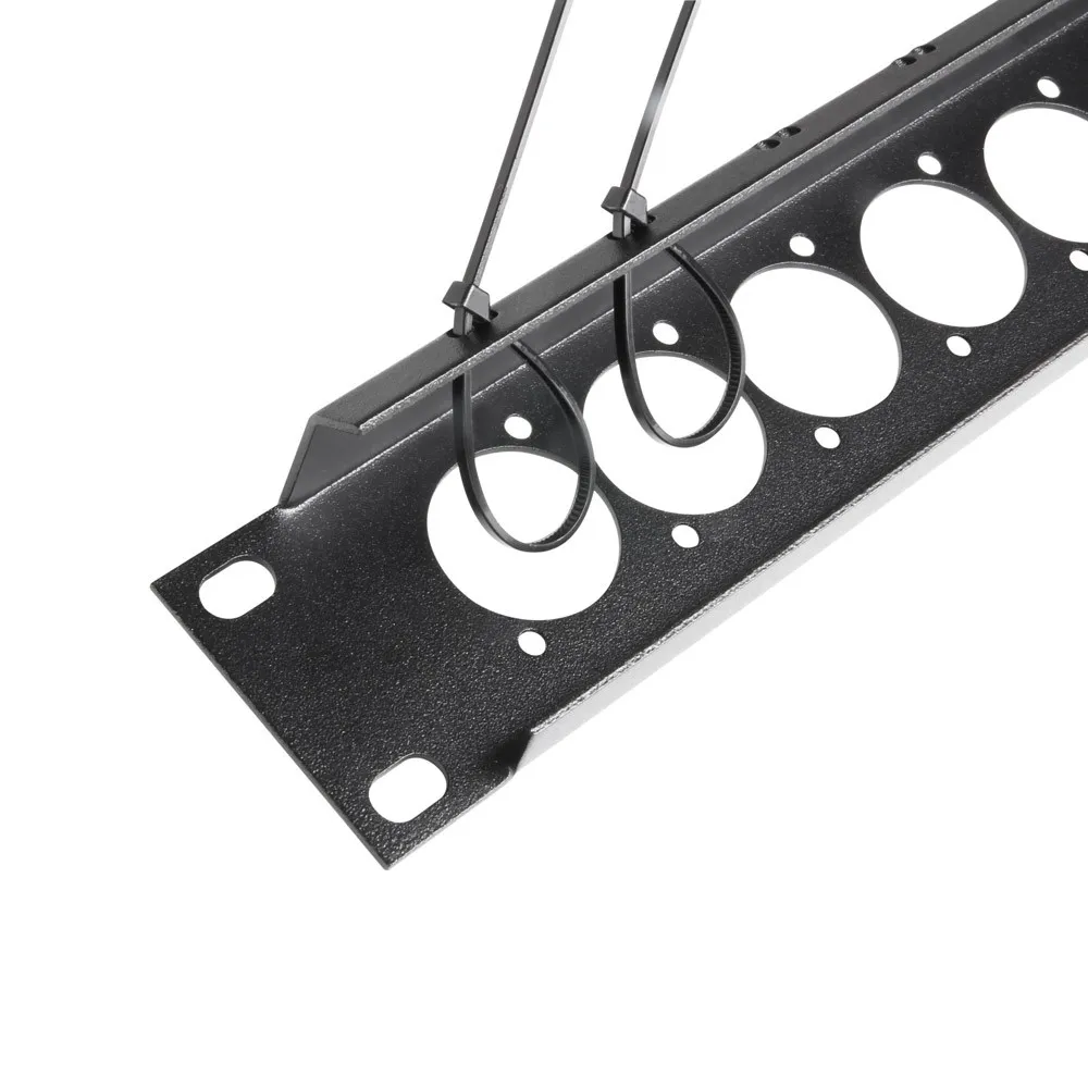 Adam Hall 19" Parts 872225 - 19" U-Rackblende 1 HE mit Zugentlastung für 16 Buchsen