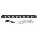 Adam Hall 19" Parts 872230 - 19" gewinkelte Rackblende für 8x D-TYPE Buchsen