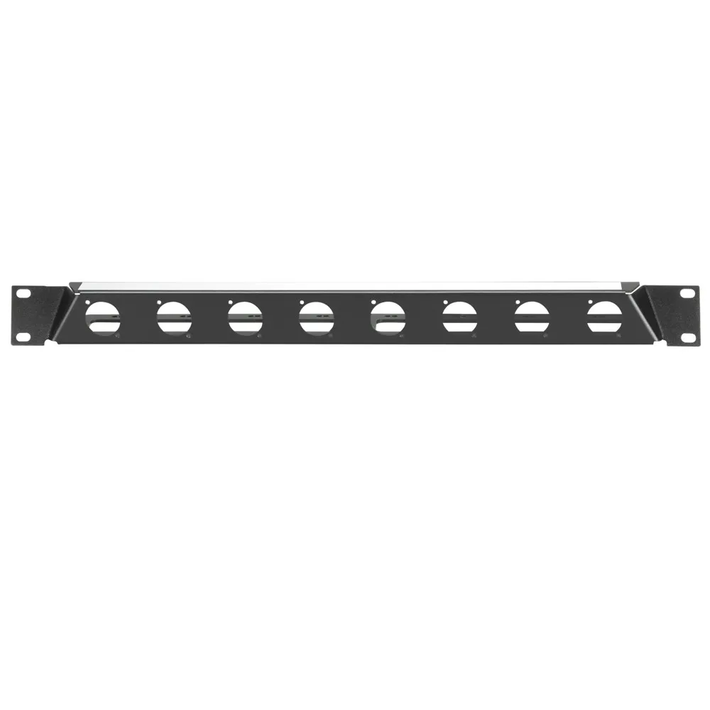 Adam Hall 19" Parts 872230 - 19" gewinkelte Rackblende für 8x D-TYPE Buchsen