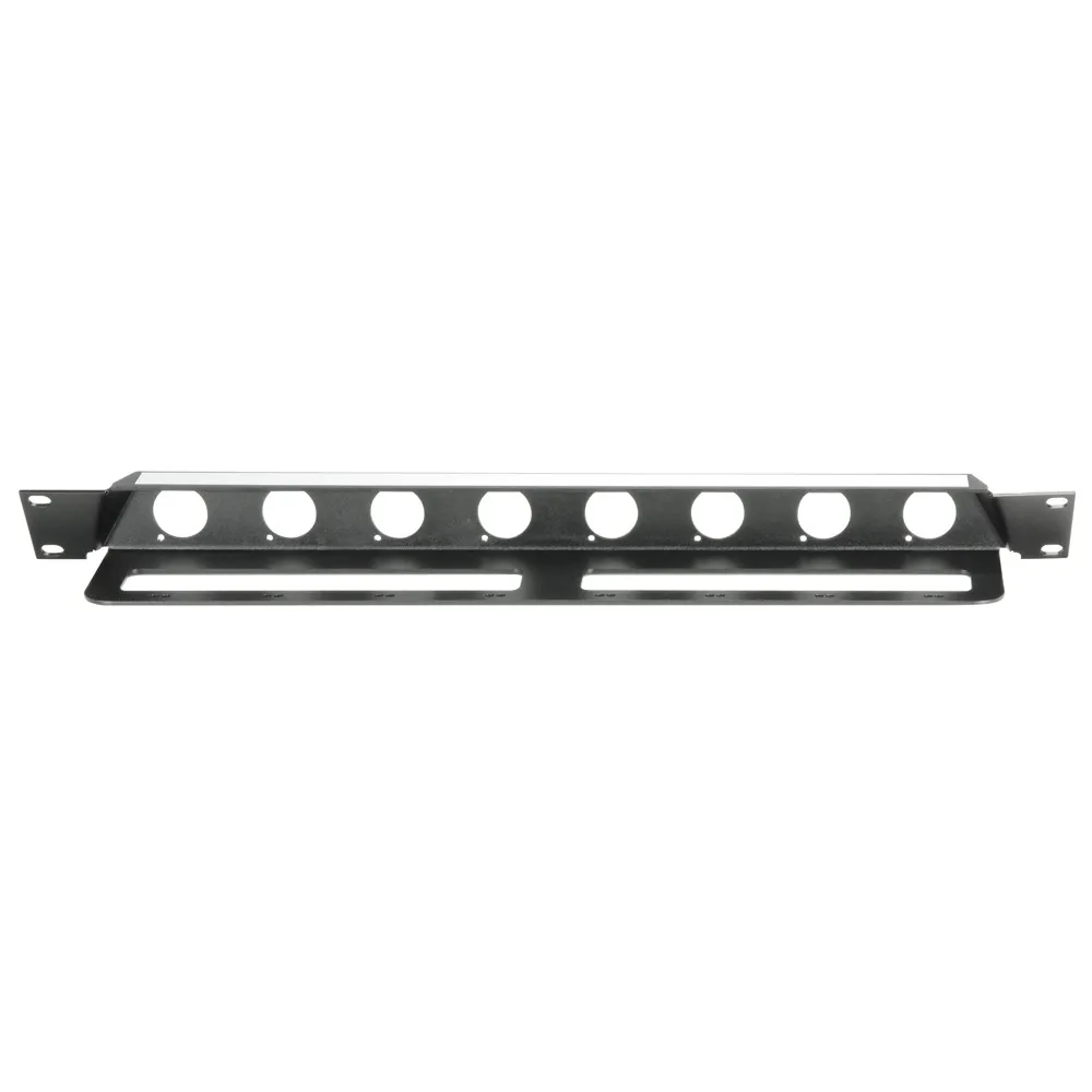 Adam Hall 19" Parts 872230 - 19" gewinkelte Rackblende für 8x D-TYPE Buchsen