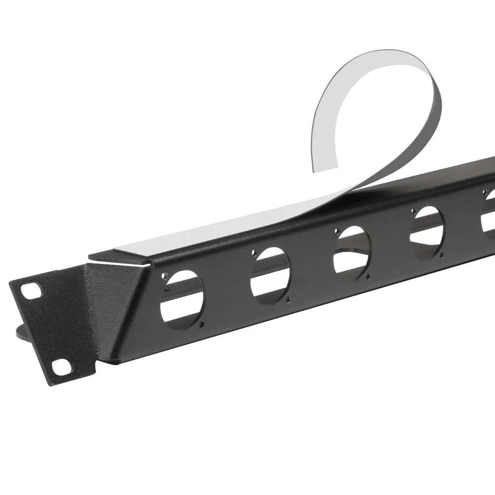 Adam Hall 19" Parts 872230 - 19" gewinkelte Rackblende für 8x D-TYPE Buchsen