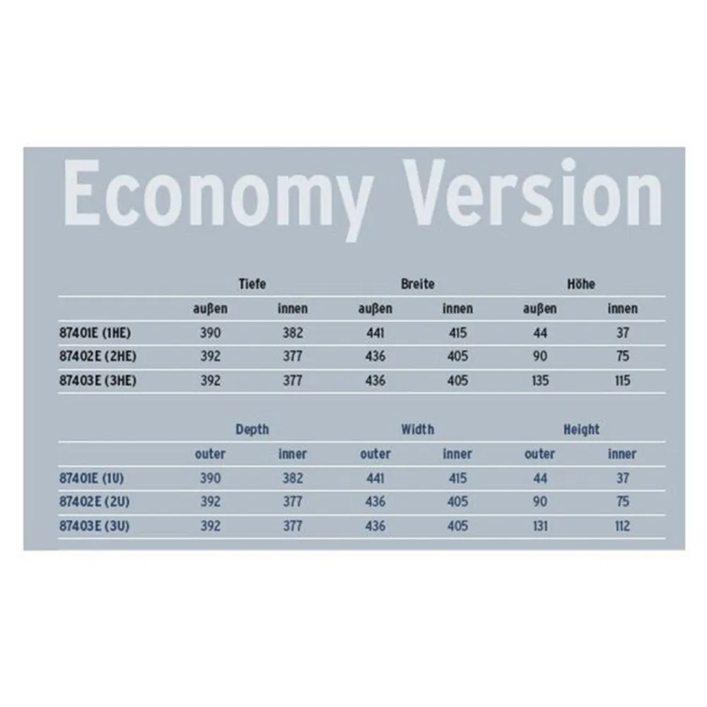 Adam Hall 19" Parts 87401 ECONOMY 1 - 19" 1HE Rackschublade | Stahl