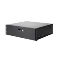 Adam Hall 19" Parts 87403 STANDARD 3 - 19" 3HE Rackschublade mit Schloss | Stahl