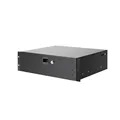 Adam Hall 19" Parts 87403 ALU 3 - 19" 3HE Rackschublade mit Schloss | Aluminium