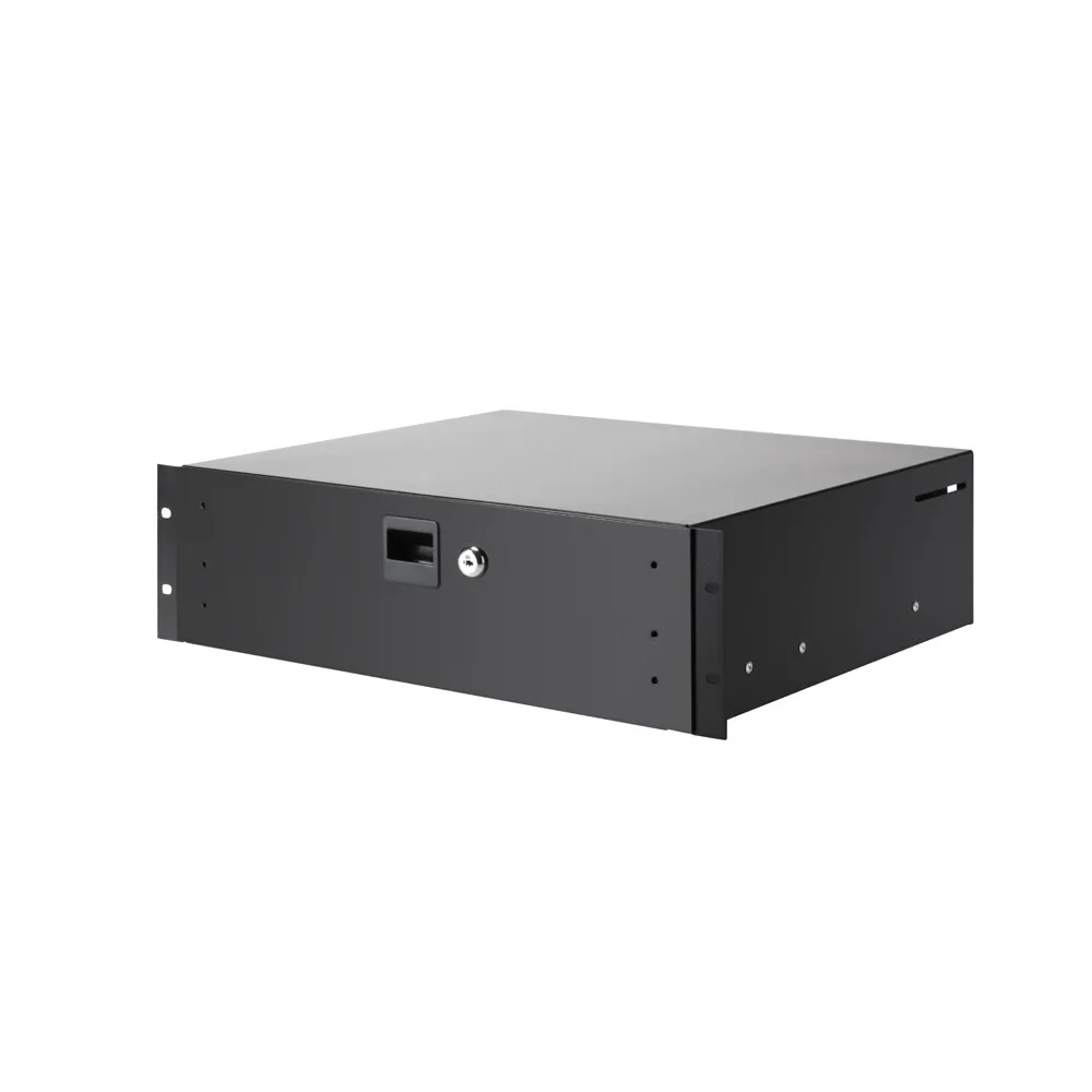 Adam Hall 19" Parts 87403 ALU 3 - 19" 3HE Rackschublade mit Schloss | Aluminium