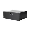 Adam Hall 19" Parts 87404 STANDARD 4 - 19" 4HE Rackschublade mit Schloss | Stahl